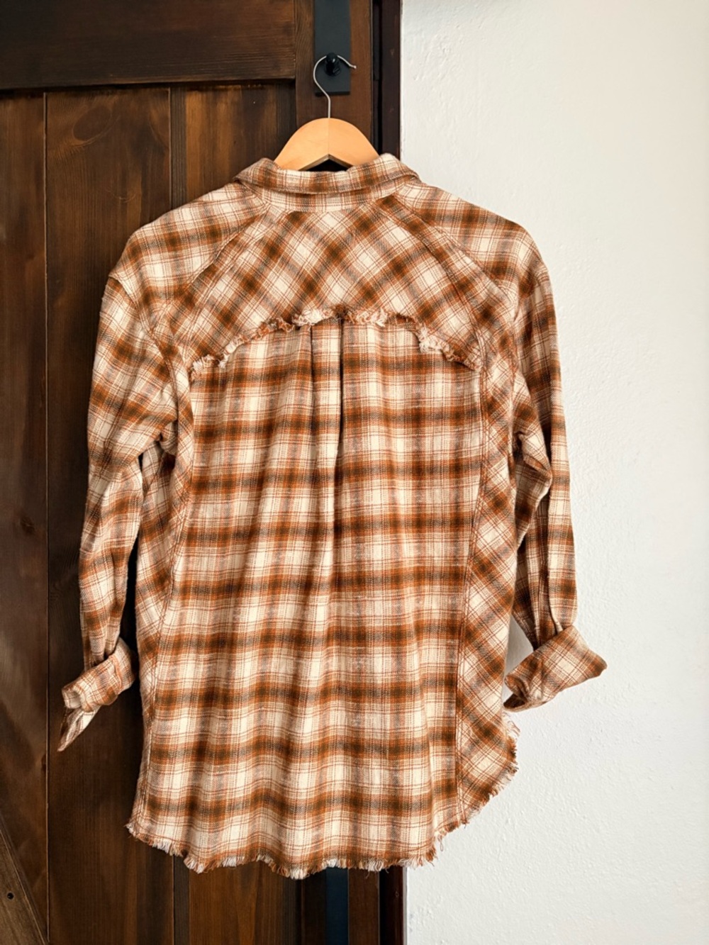 Urban Outfitters BDG Brixton Flannel Button-Down Shirt Orange Motif ✨NWT✨ - Picture 4 of 4